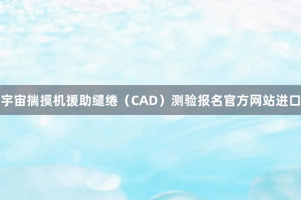 宇宙揣摸机援助缱绻（CAD）测验报名官方网站进口