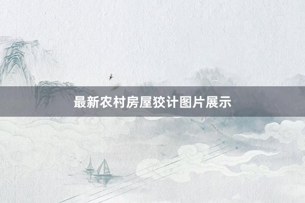 最新农村房屋狡计图片展示